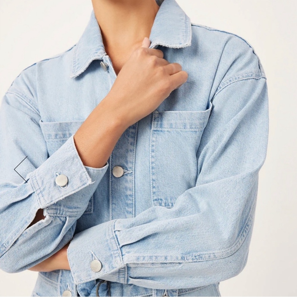 DL1961 Coletta Belted Denim Mini Shirt Dress - Picture 4 of 11